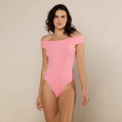 Body Ombro a Ombro Canelado