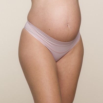 Calcinha Gestante com Reforço Frontal Microfibra Rosa Claro