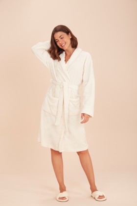 Roupão Fleece Off Whitte