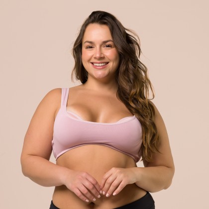 Sutiã Top Reforçado com Bojo Rosa Claro