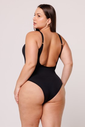 Body Com Detalhe Em Tule Preto