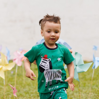 Pijama Infantil Estampa Zebra