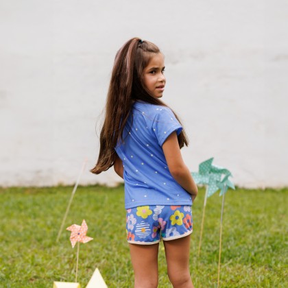 Pijama Infantil Estampa Florzinha