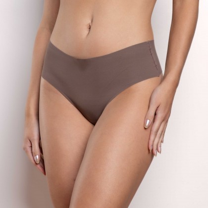 Calcinha Boneca Fio Dental Sem Costura Castanho