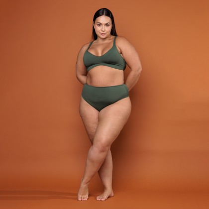 Sutiã com Dupla Camada De Microfibra Verde Croco