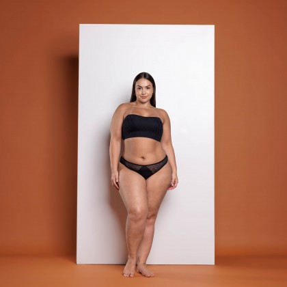 Sutiã Top Faixa de Laise Preto