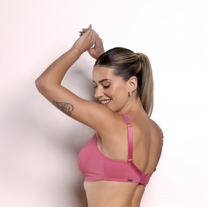 SUTIÃ COM DETALHE DE TULE MICROFIBRA ROSA SANDIA