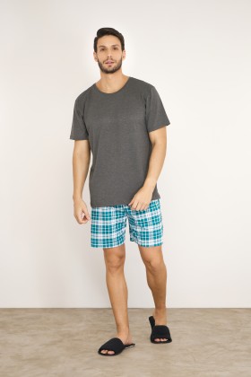 Pijama Masculino Curto Xadrez