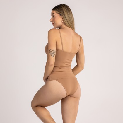 Calcinha Confort Rebatida Capuccino