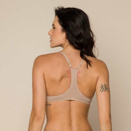 Sutiã Com Bojo Embutido E Costas Nadador Chocolate