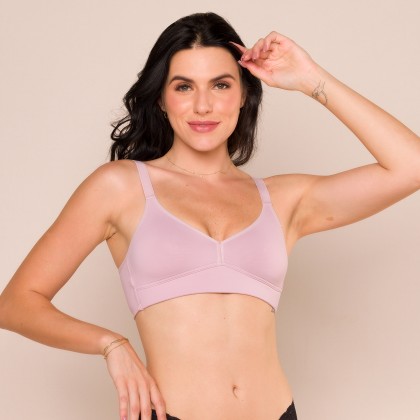 Sutiã De Alta Sustentação Com Pala reforçada Rosa Claro