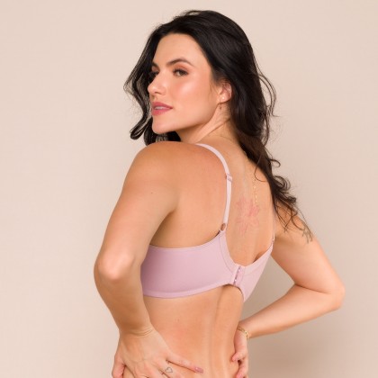Sutiã De Alta Sustentação Com Pala reforçada Rosa Claro
