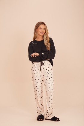 Pijama Feminino Longo Estrelas